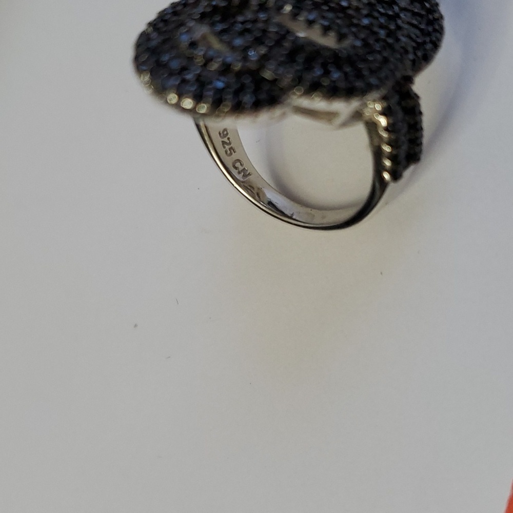 Sterling Silver 925 Spinel Art Deco Ring - Picture 9 of 9